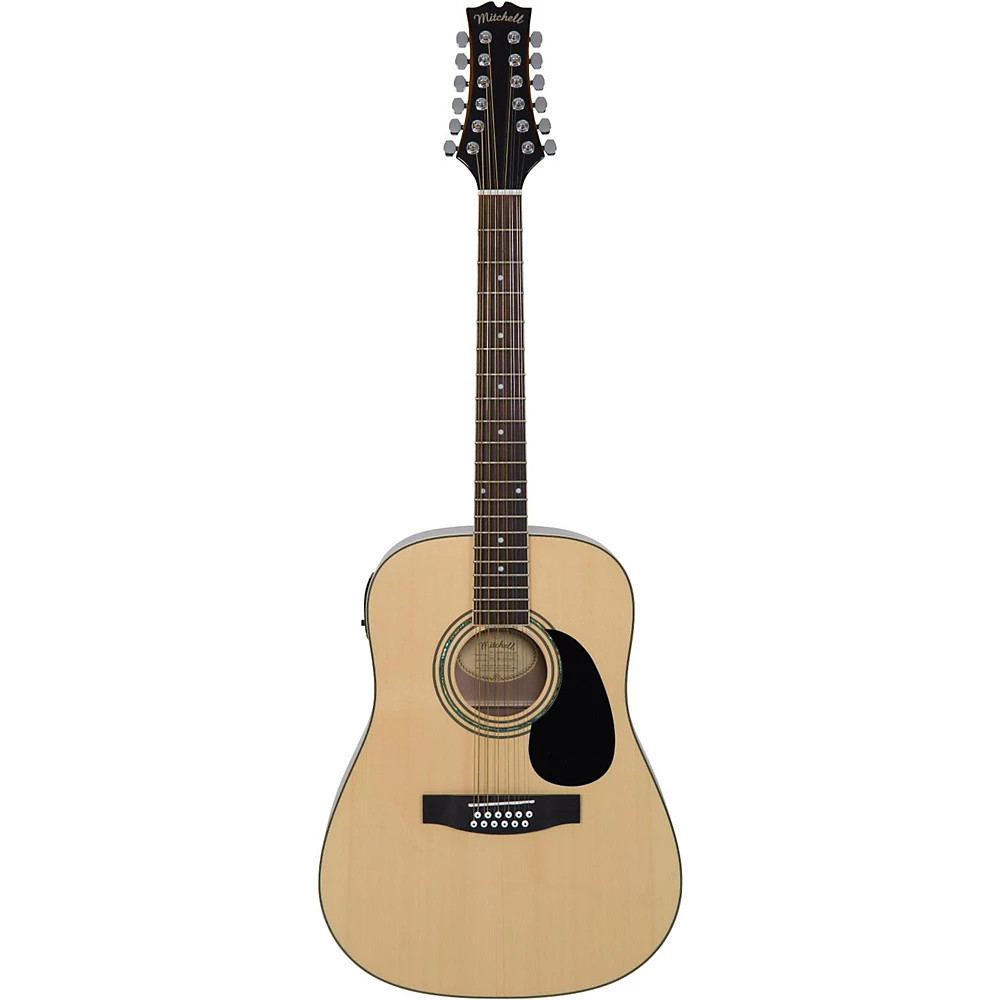 Mitchell 12-String Dreadnought Acoustic-Electric Guitar Natural Refurbished
