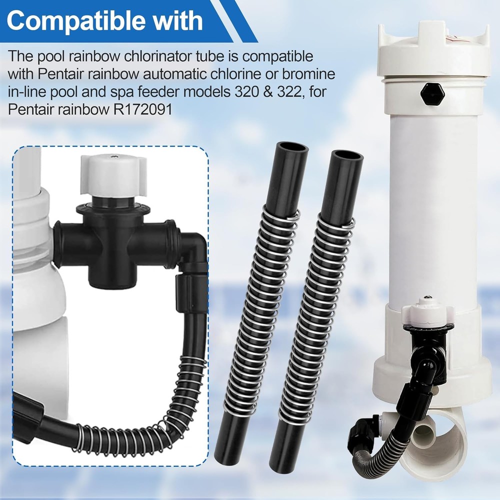 Pool Chlorinator PVC Flexible Tubes with Support Spring Kit