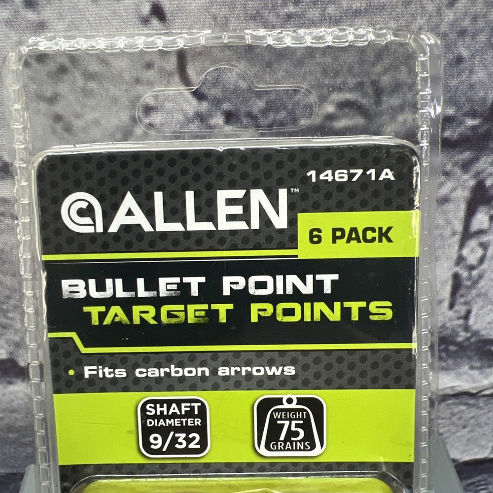 ALLEN 6 PACK 9/32 75 GRAIN BULLET TARGET POINTS