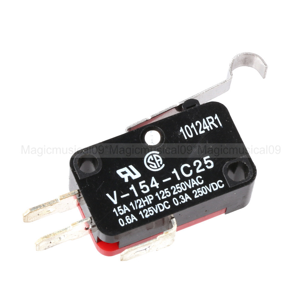 10pcs V-154-1C25 Long Hinge Roller Lever AC DC Micro Switch