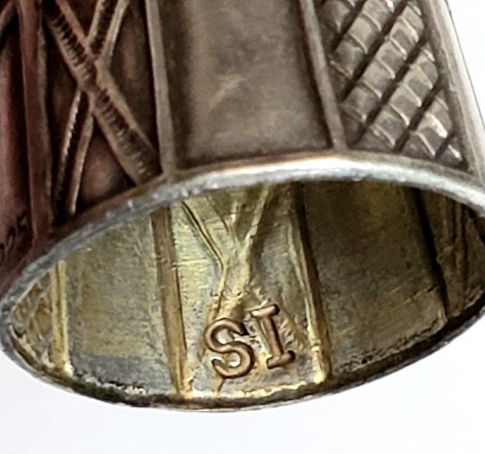 Antique 925 Sterling Silver Thimble 1"