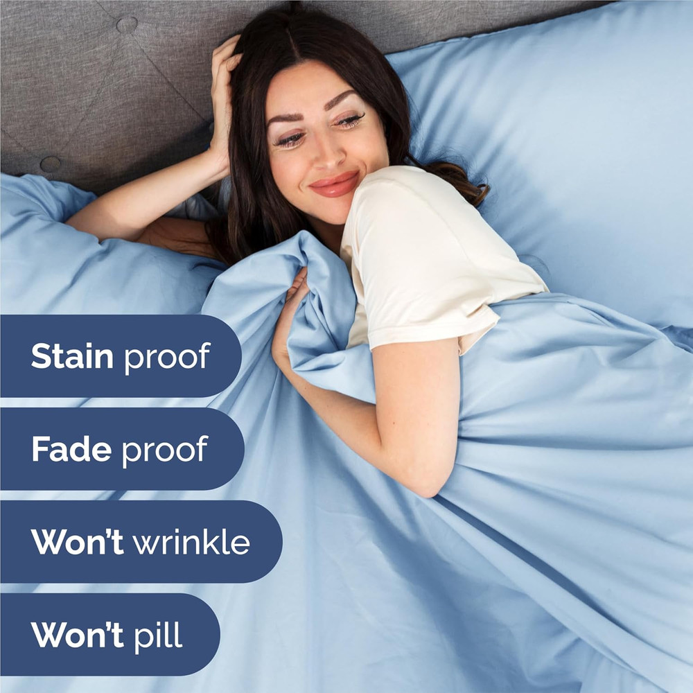 Split King Size 5 Piece Sheet Set - Comfy Breathable & Cooling Bed Sheets Set -