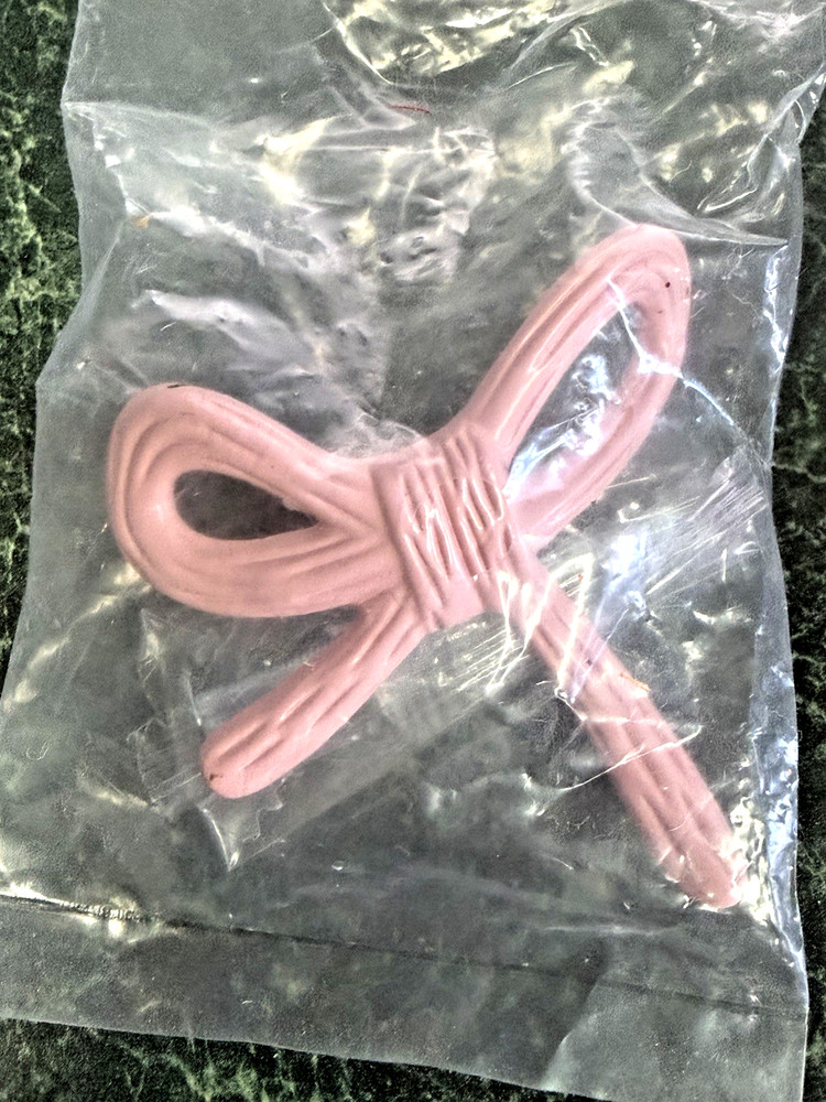 NEW Pink Bow Metal Drawer Knobs/Pulls with Screws~Package of 8 Pulls