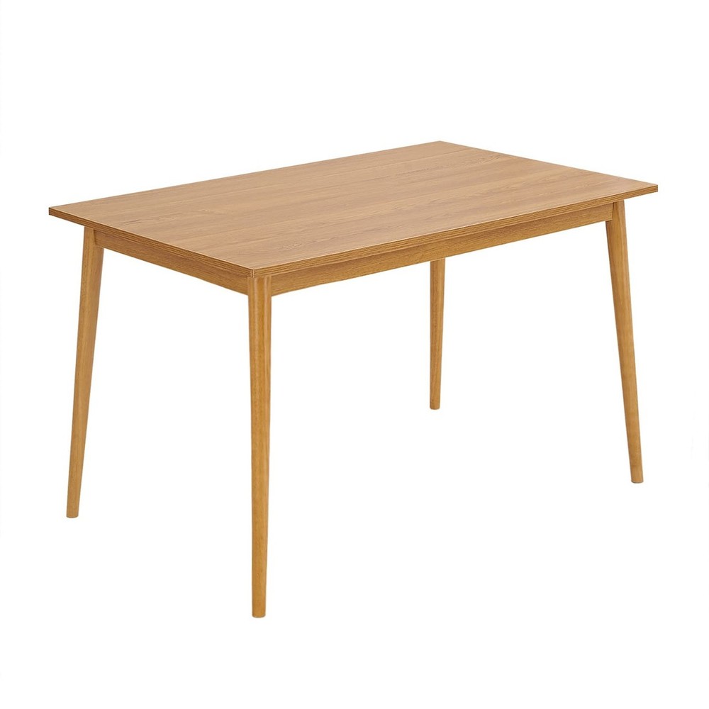 Panana Modern Dining Table 47 Inch Kitchen Table with Solid Wood Leg Oak