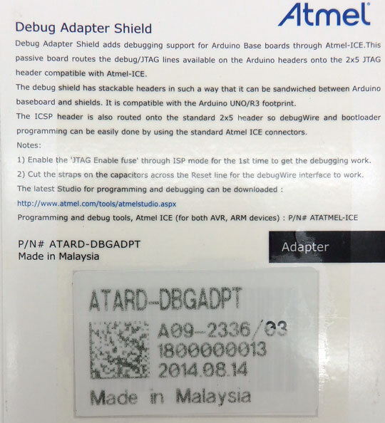 Atmel Debug Adapter Shield for Arduino Xpro ATARD-DBGADPT