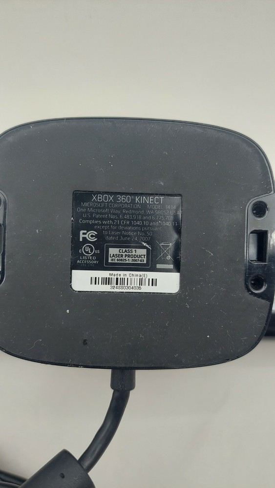 Microsoft Xbox 360 Kinect Sensor Bar Black Model 1414 Tested