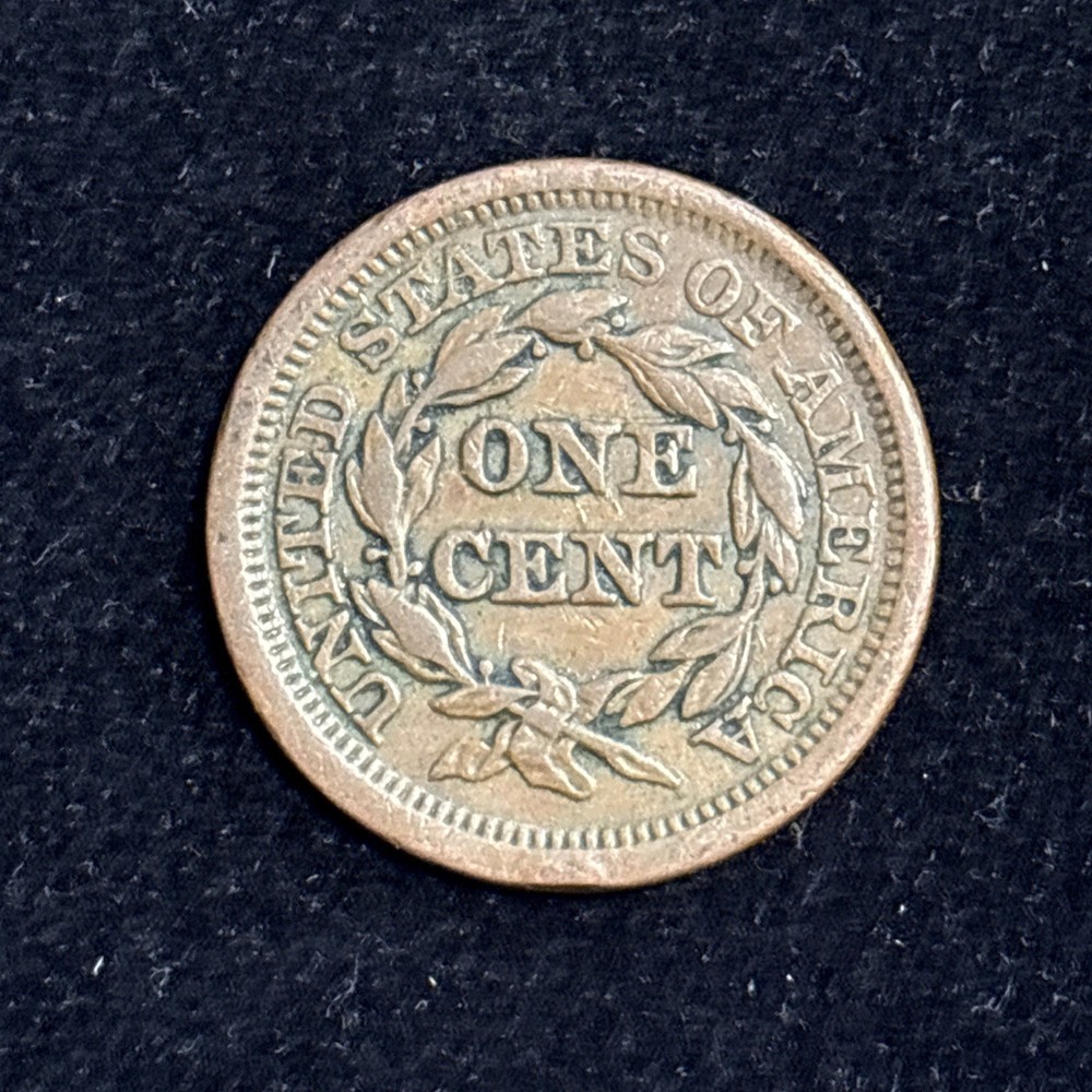 1854 Braided Hair Large Cent