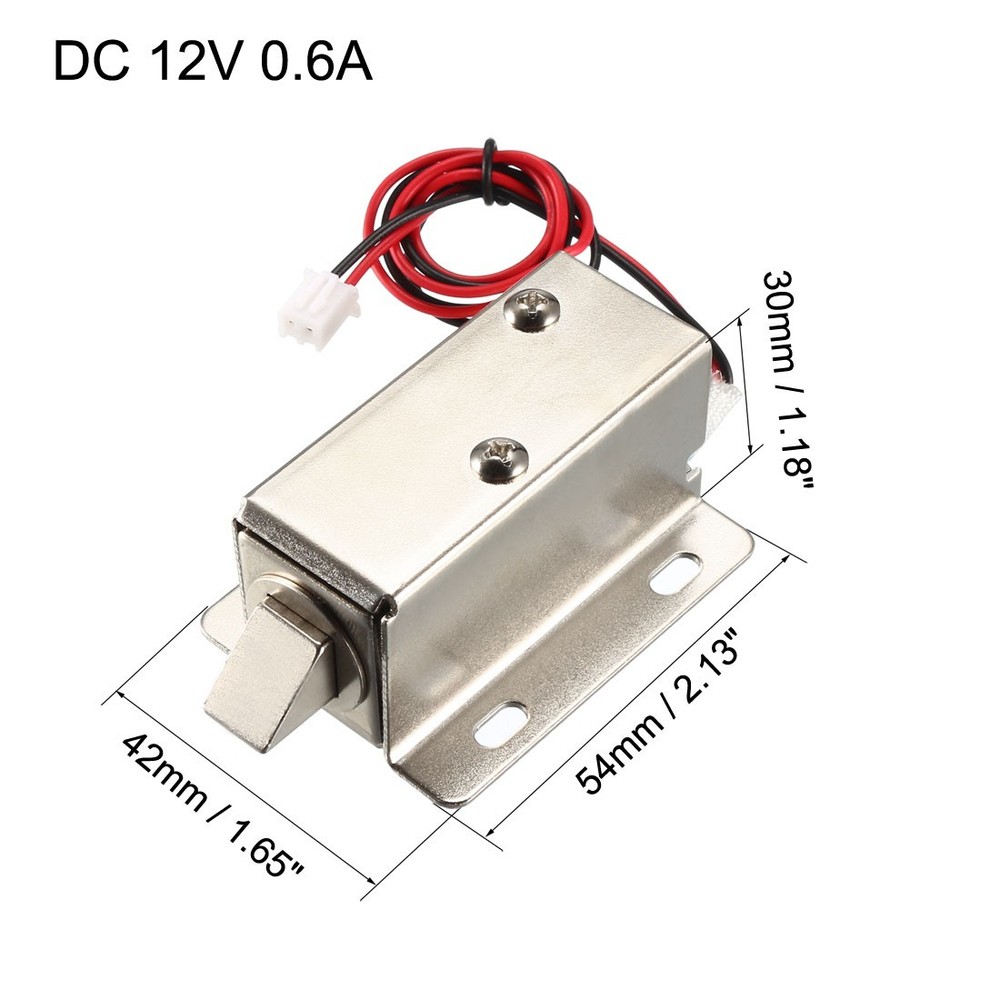 DC 12V 0.6A 11.4mm Electromagnetic Solenoid Lock Assembly for Lock