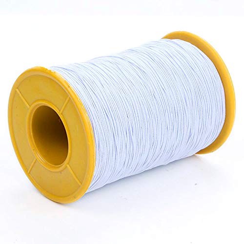 (2 Rolls) White AND Black Elastic Thread 547 Yard Package 0.5mm Thickness