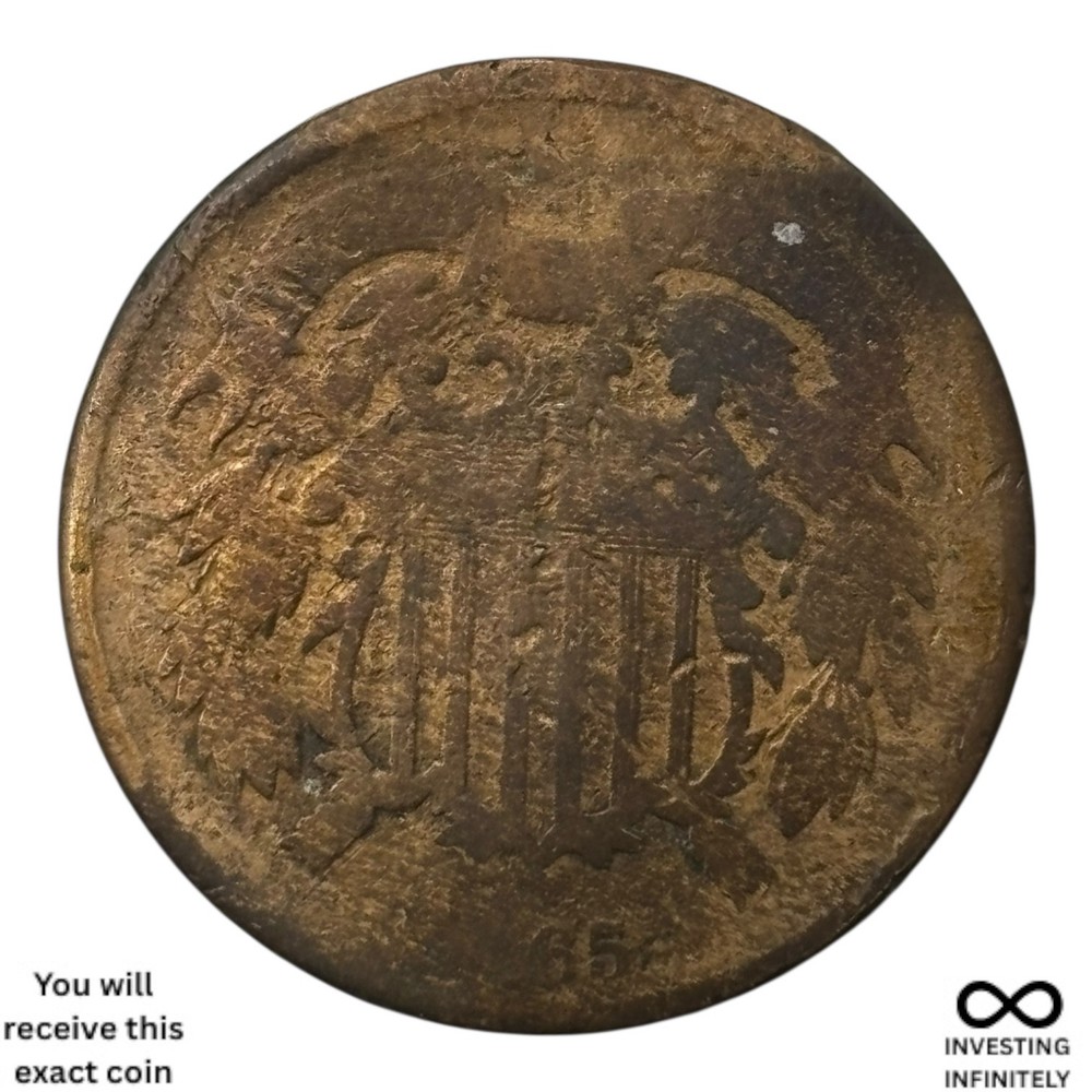 1865 2 Cent Piece X-1385