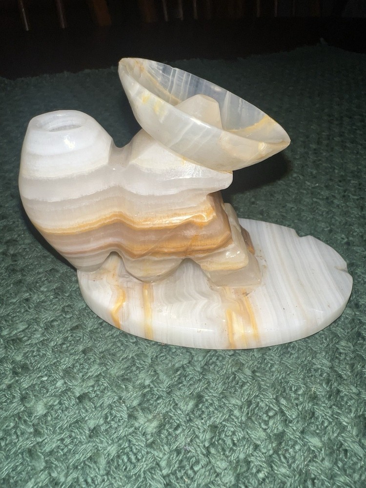 Banded Calcite Decorative Incense Holder
