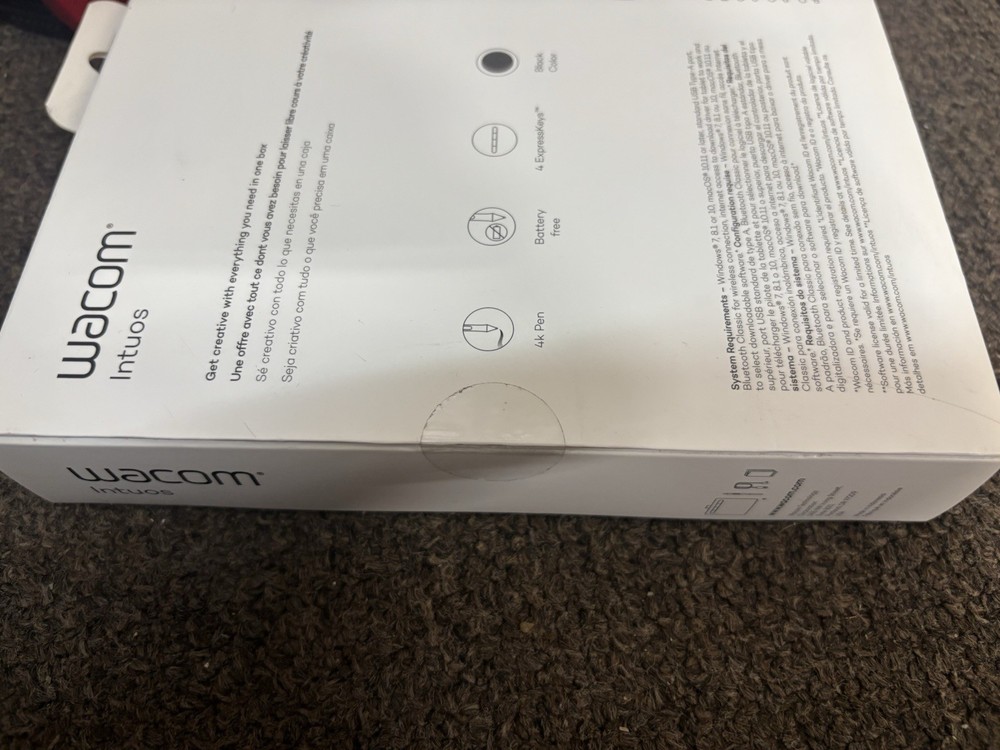 Wacom Intuos S Wireless Drawing Graphics Tablet - Black