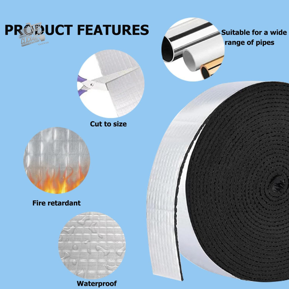 Insulating Foam Pipe for Pipes 1 Rolls Insulation for Heating Pipes