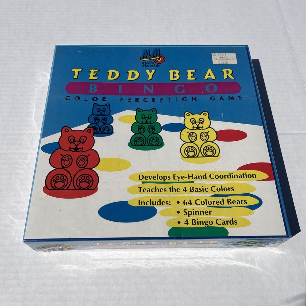 MB Teddy Bear Bingo Color Perception Game NEW