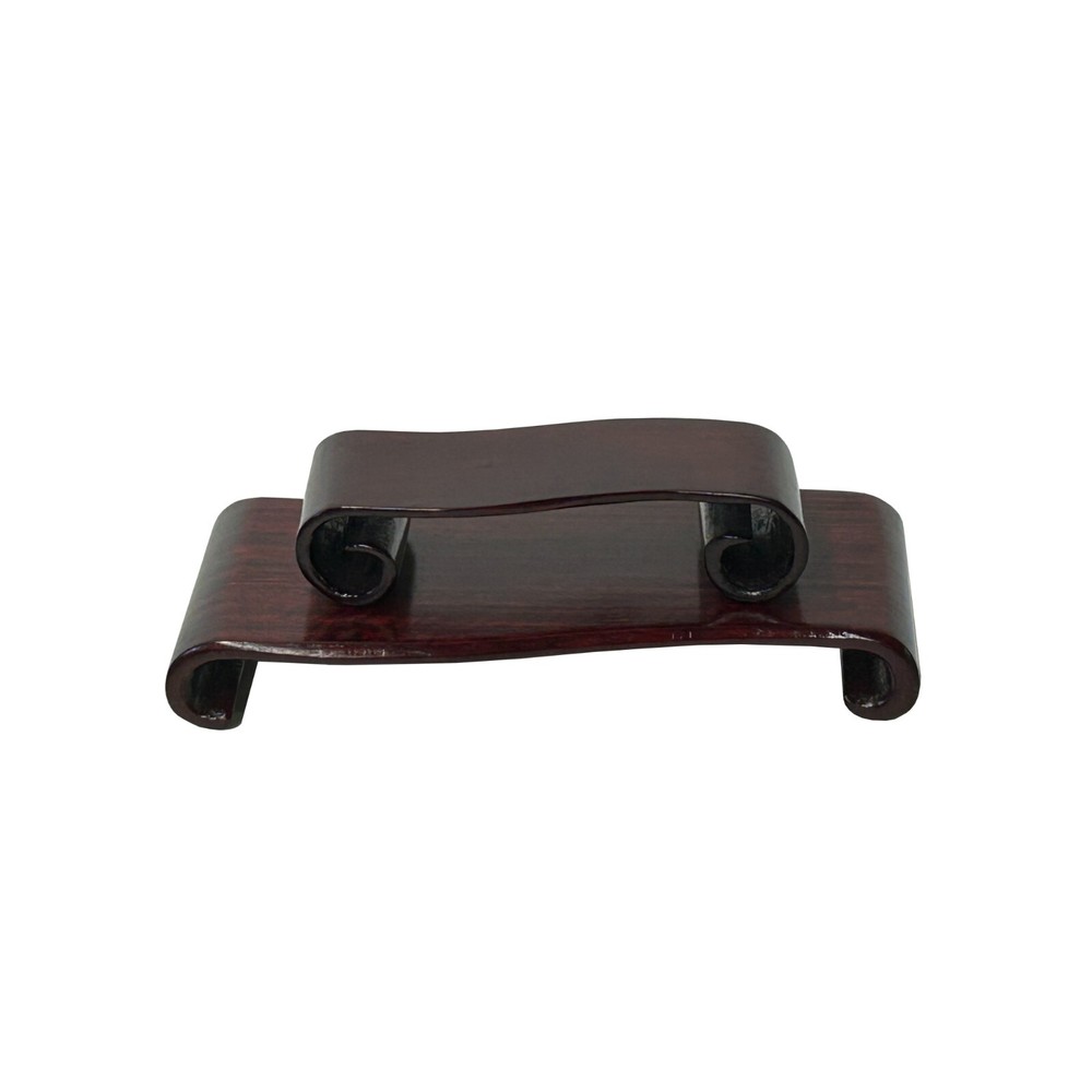 5.5" Set 2 Brown Wood Scroll Legs Rectangular Display Stand Riser Easels ws4056