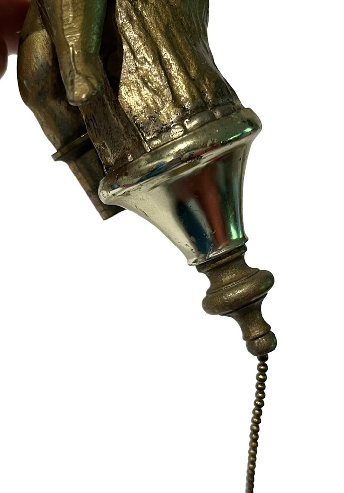Vintage Cherub Sconce Reclaimed Pull Architectural Collectible