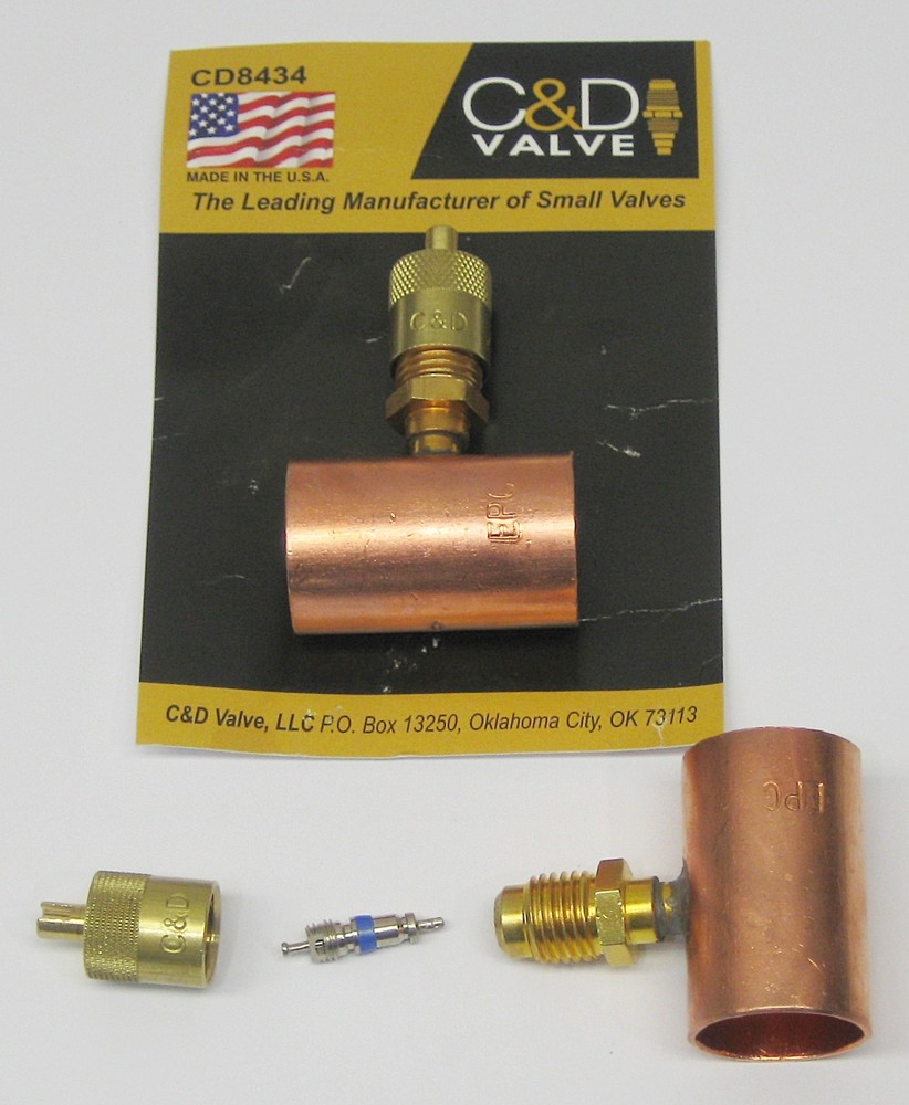 C&D Copper Access Tee Valve 3/4" CD8434 Package of 2.
