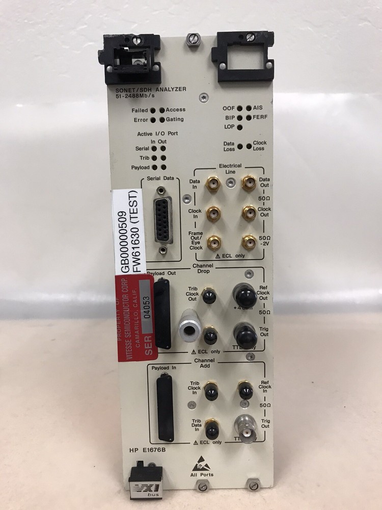 HP E1676B Sonet/SDH Transport Overhead Analyzer VXI Module E1676A/B