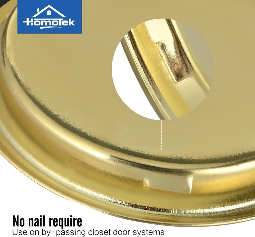 4 Pack Brushed Brass Door Finger Pulls - Elegant, Easy Snap-In Installation