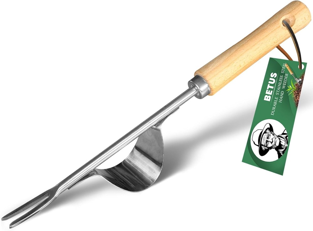 Betus Manual Hand Weeder - Bend-Proof Leverage Base for Super Easy Weed Removal