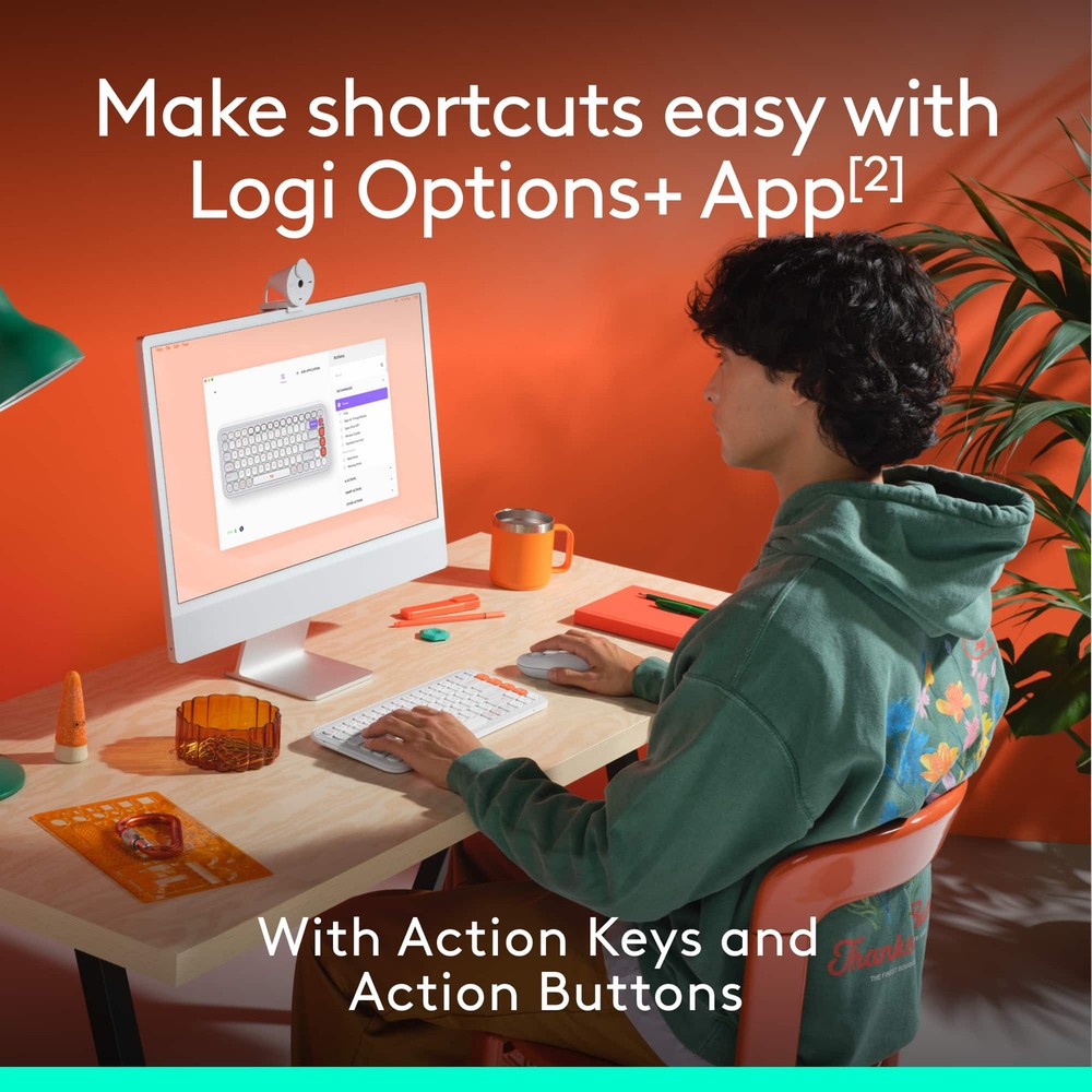 Logitech - POP ICON COMBO Compact TKL Bluetooth Keyboard and Mouse Bundle wit...