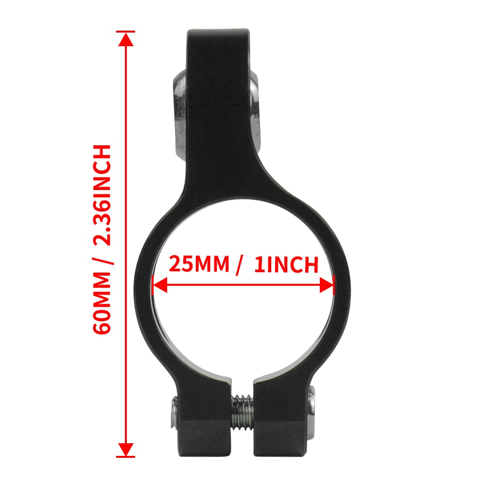 For Motorcycle Steering Stabilizer Damper 25mm / 1" Black Bracket Clamp Mount