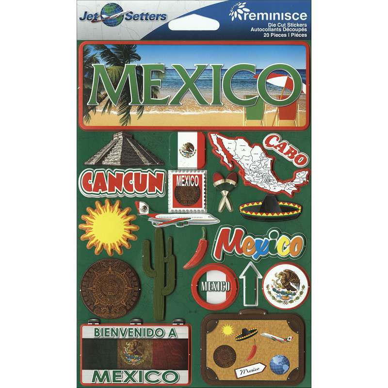 Jet Setters Dimensional Stickers Mexico