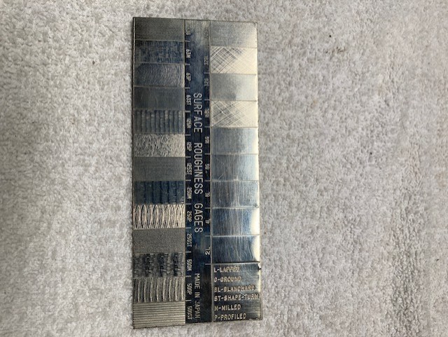 Microfinish Comparator Surface Roughness Scale