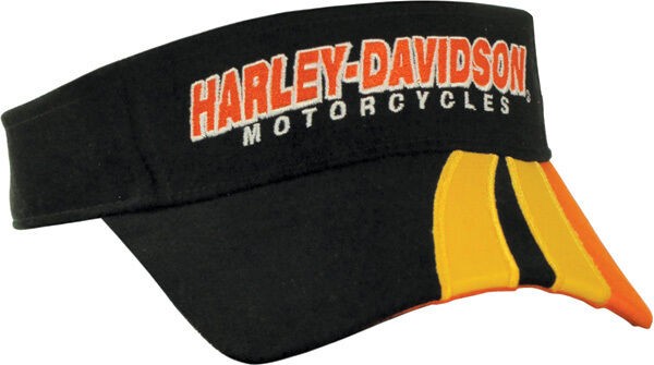 Harley-Davidson Hat Visor "H-D BLACK & ORANGE" *VIS51664*