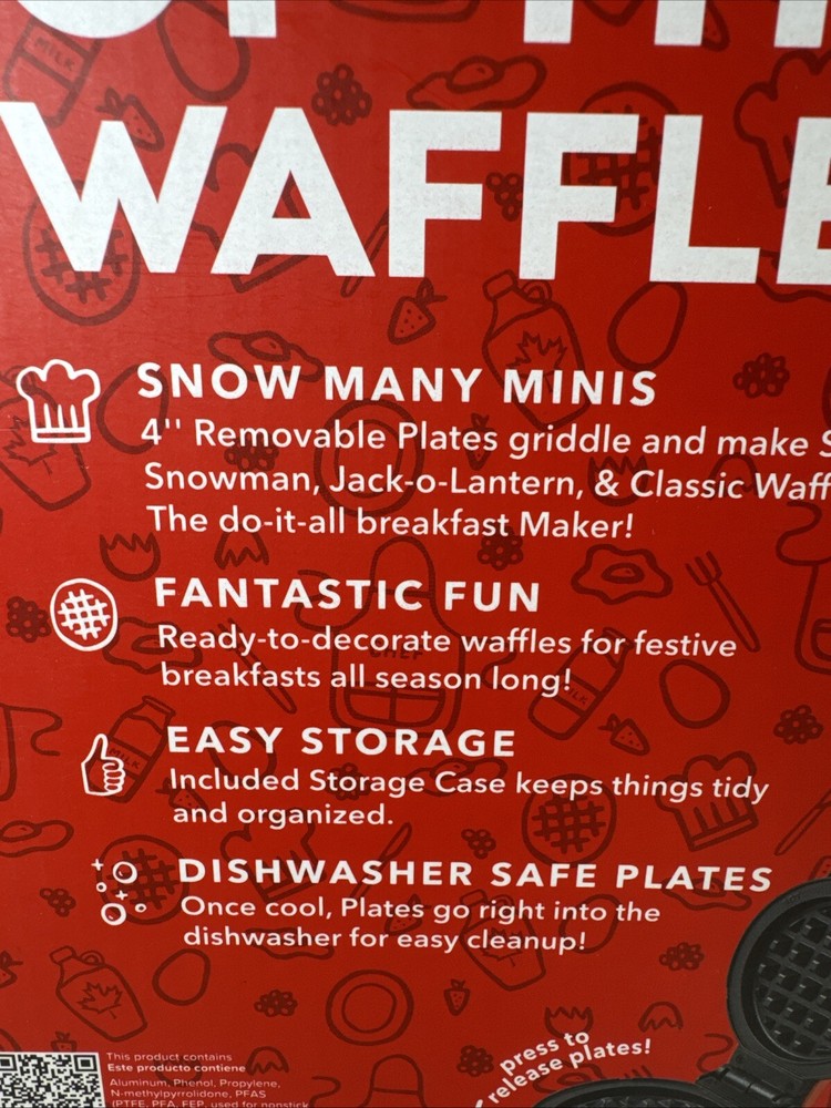 Dash Multimaker Mini Waffle Maker System w/ 7 Plates & Storage Box Costco NEW