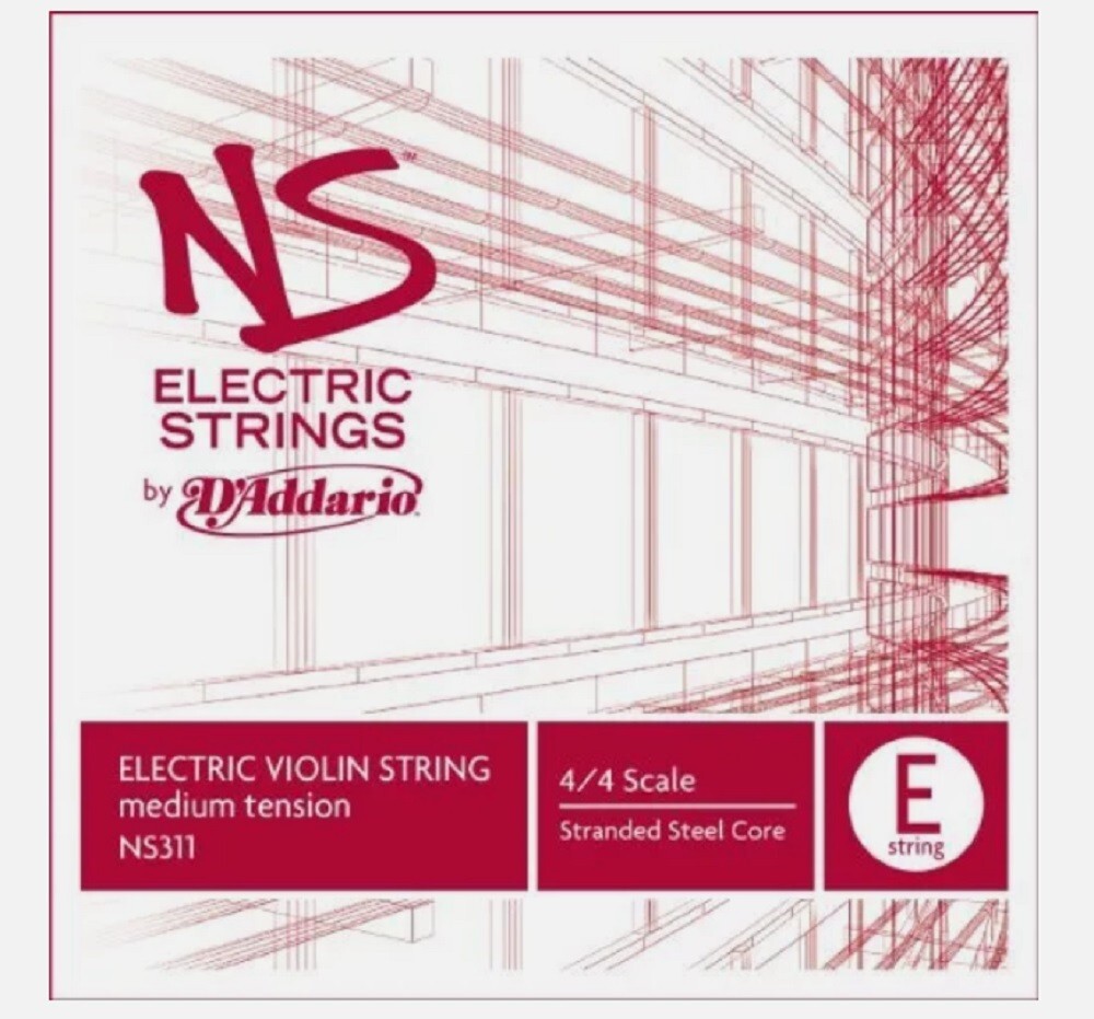 D'Addario NS Electric Violin Single E String, 4/4 Scale Medium Tension