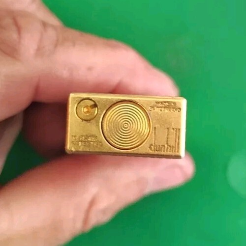 Vintage Dunhill Gold ‘Bark’ Rollagas PIPE Lighter- working & Stunning