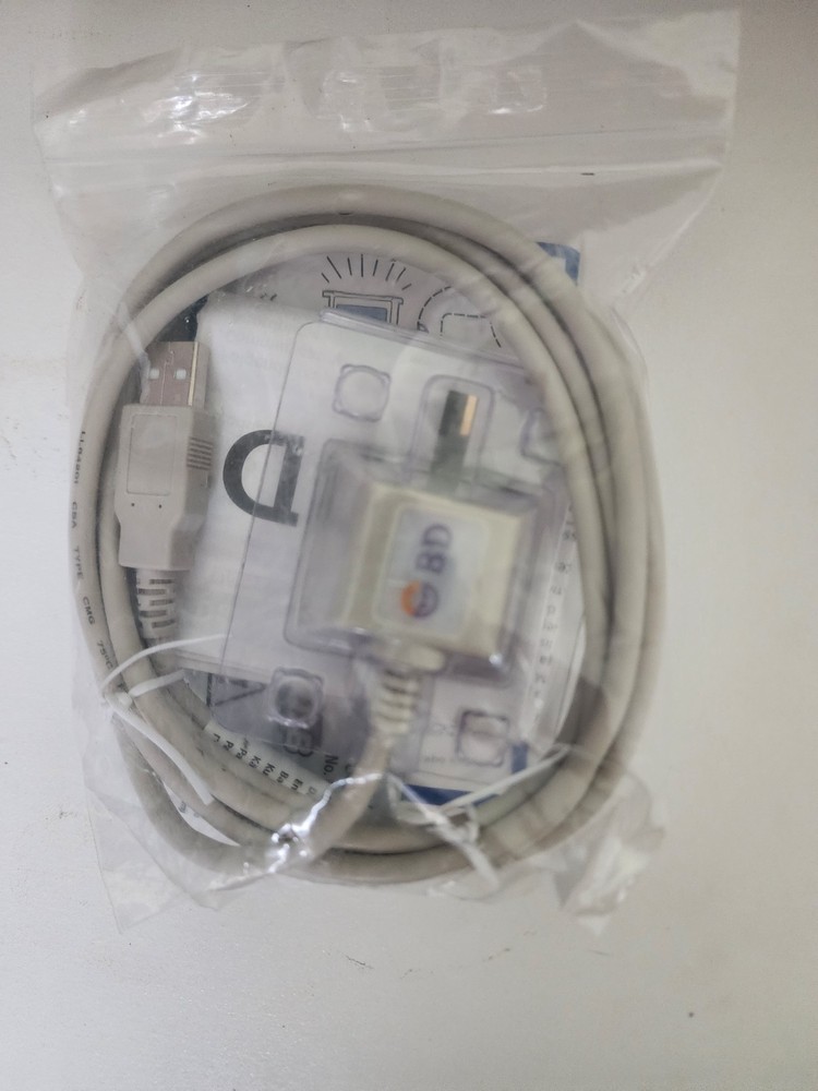 BD USB Interface Cable 322085 Glucose Monitoring System Data Cable w/ Adapter