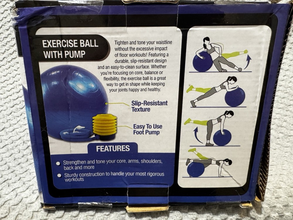 Pro Strength Exercise Ball With Pump
