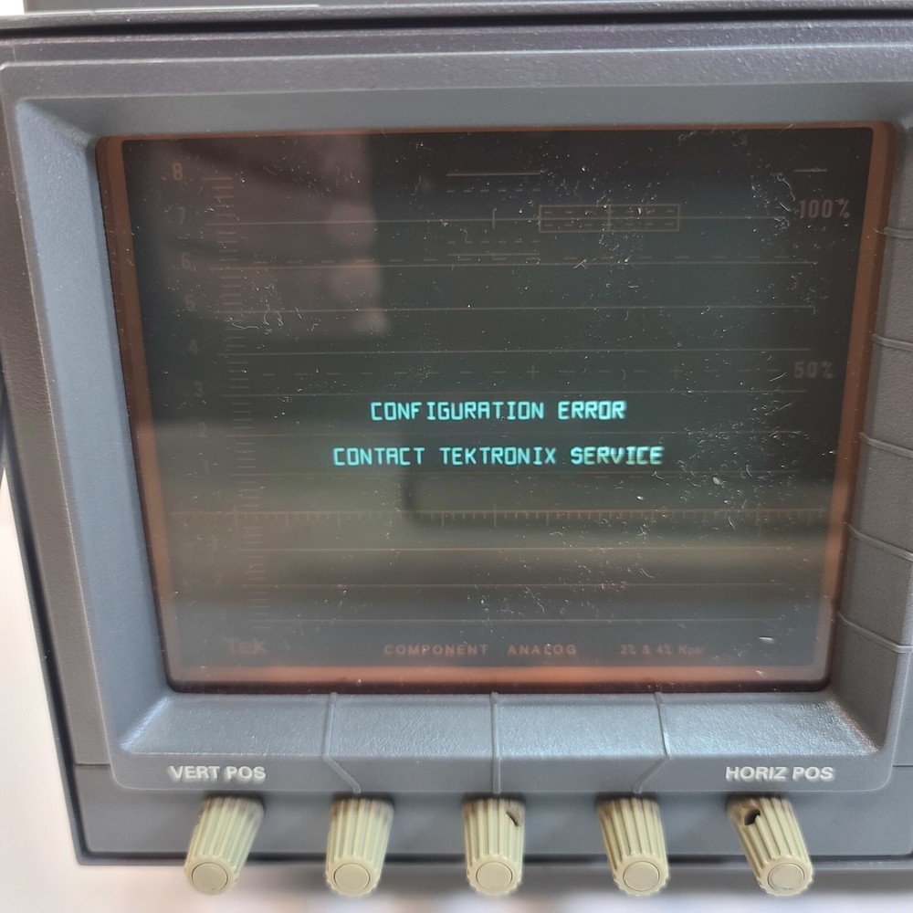 Tektronix WFM601M Serial Component Monitor *Configuration Error*