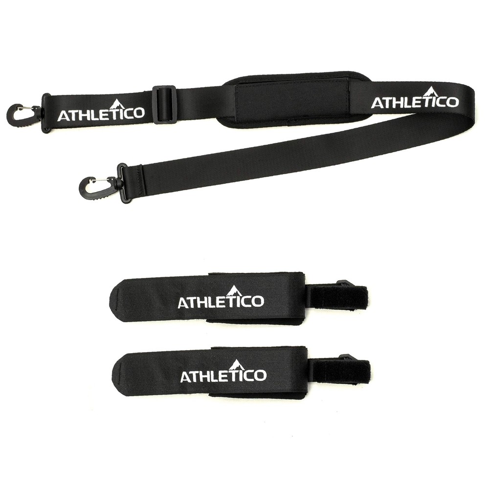 Athletico Ski Strap & Pole Carrier - Adjustable Cushioned One Size, Black