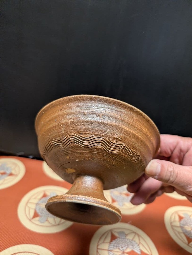 Tea Utensils with elevated stand brown approx 15cm
