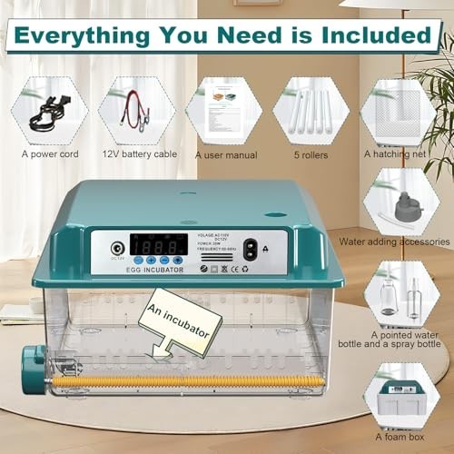 16 Eggs Incubators for Hatching Eggs with Automatic Turning and Humidification