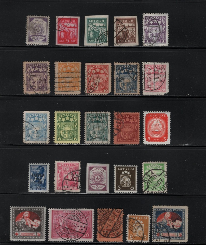 Latvia-  lot  313.   Used.