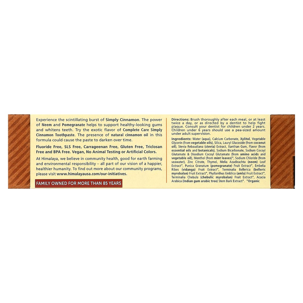 Botanique, Complete Care Toothpaste, Simply Cinnamon, 5.29 oz (150 g)