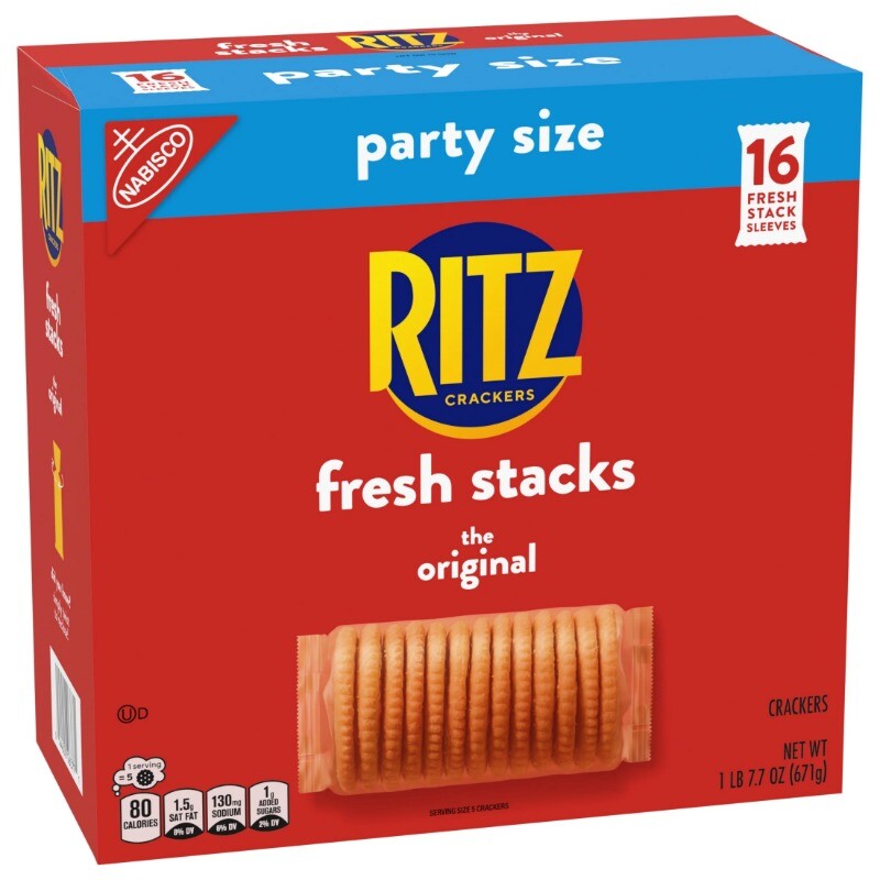 (3 pack) RITZ Fresh Stacks Original Crackers, Party Size, 23.7 oz (16 Stacks)