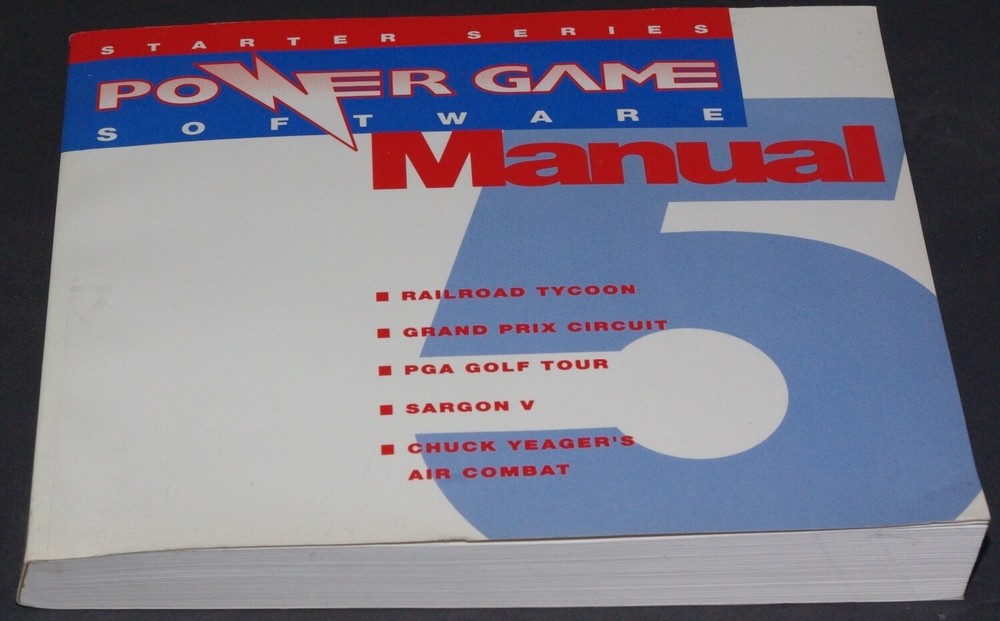 POWER GAME Starter Series Software Manual 1992 PB VG