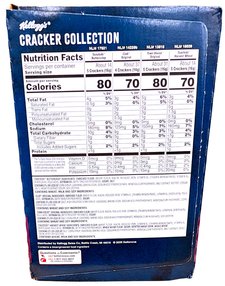 Kellogg's Cracker Collection Variety Pack 13 Stacks EXP 05/2026