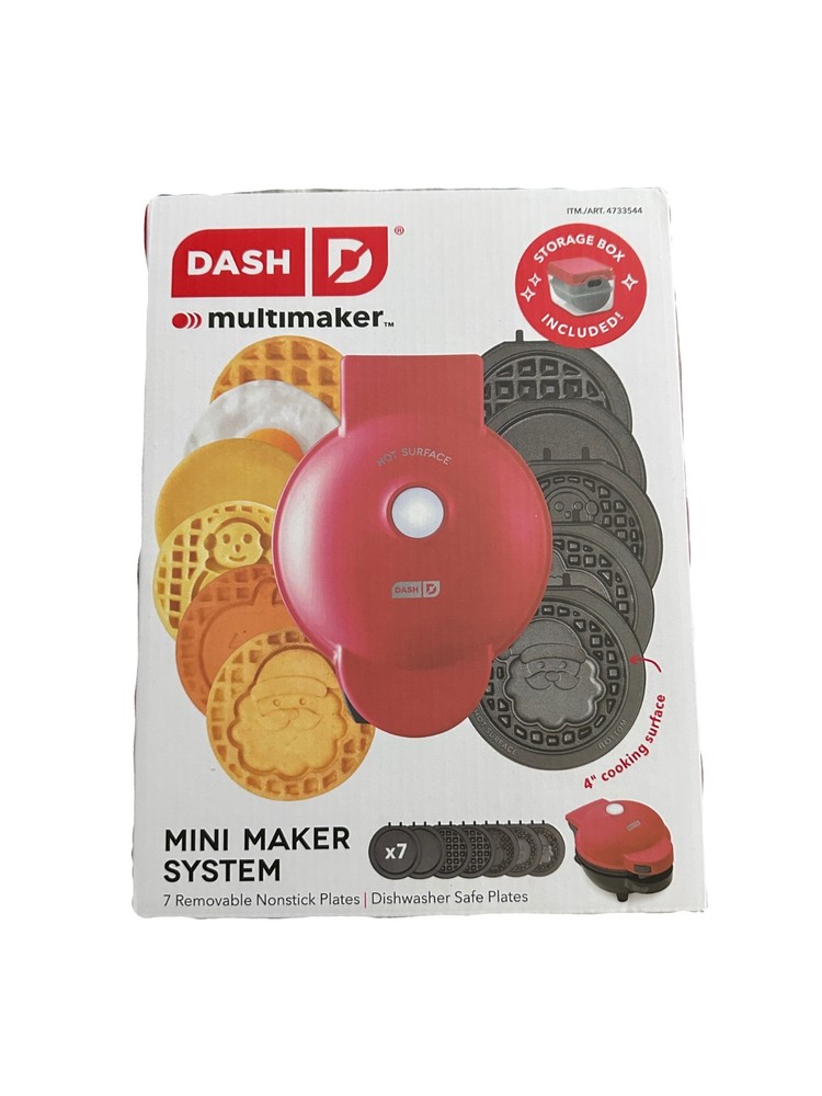 Dash Multi-Plate Mini Waffle Maker 7 removable Plates-Holiday design