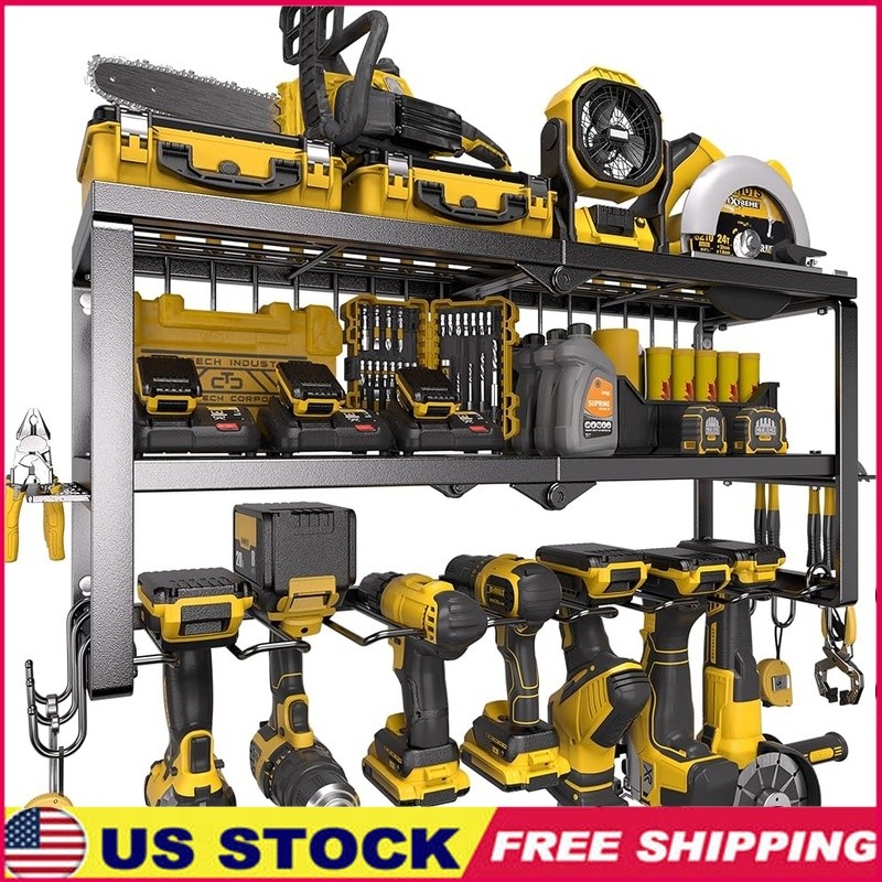 Power Tool Organizer for Tool Storage Drill Holder Wall Mount Garage Tool Shelf