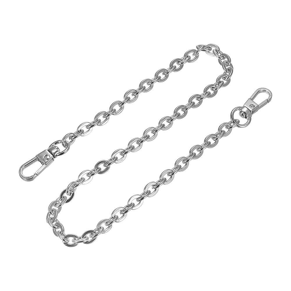 16"x0.24" Purse Chain Strap, Purse Handle Shoulder Replacement Strap(Silver)