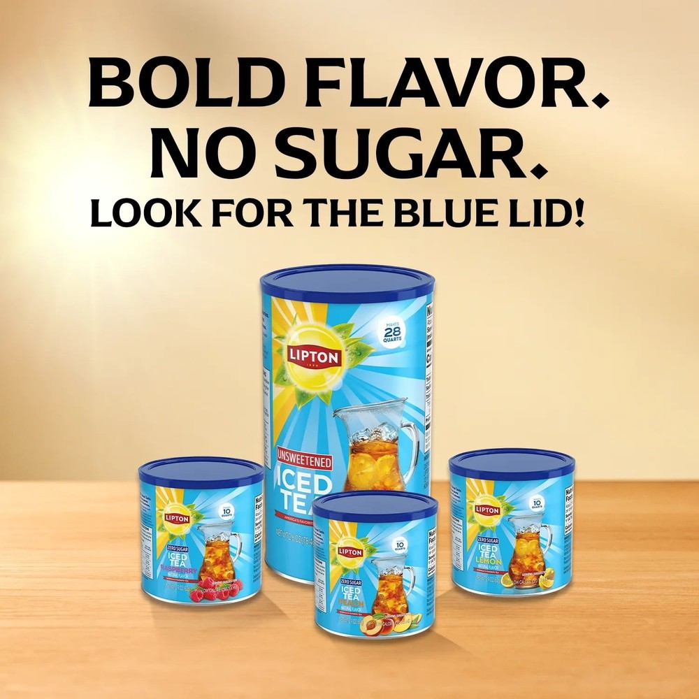 Lipton Caffeinated Unsweetened Instant Iced Tea 28 Quarts