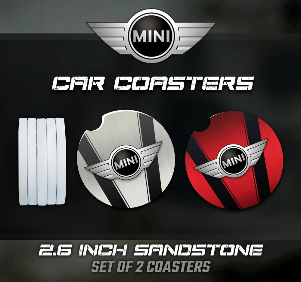 Mini Cooper Coasters, Mini Cooper Accessories, Mini Cooper Car Coaster