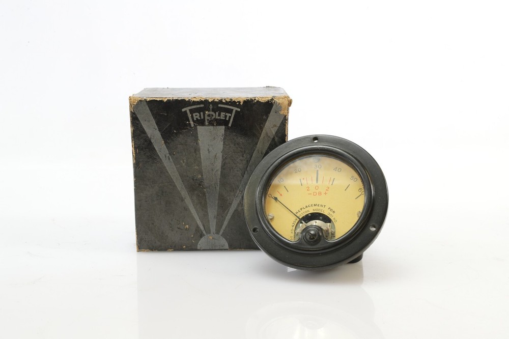 50’s WESTON VU meter Collins Broadcast  0-60 DB