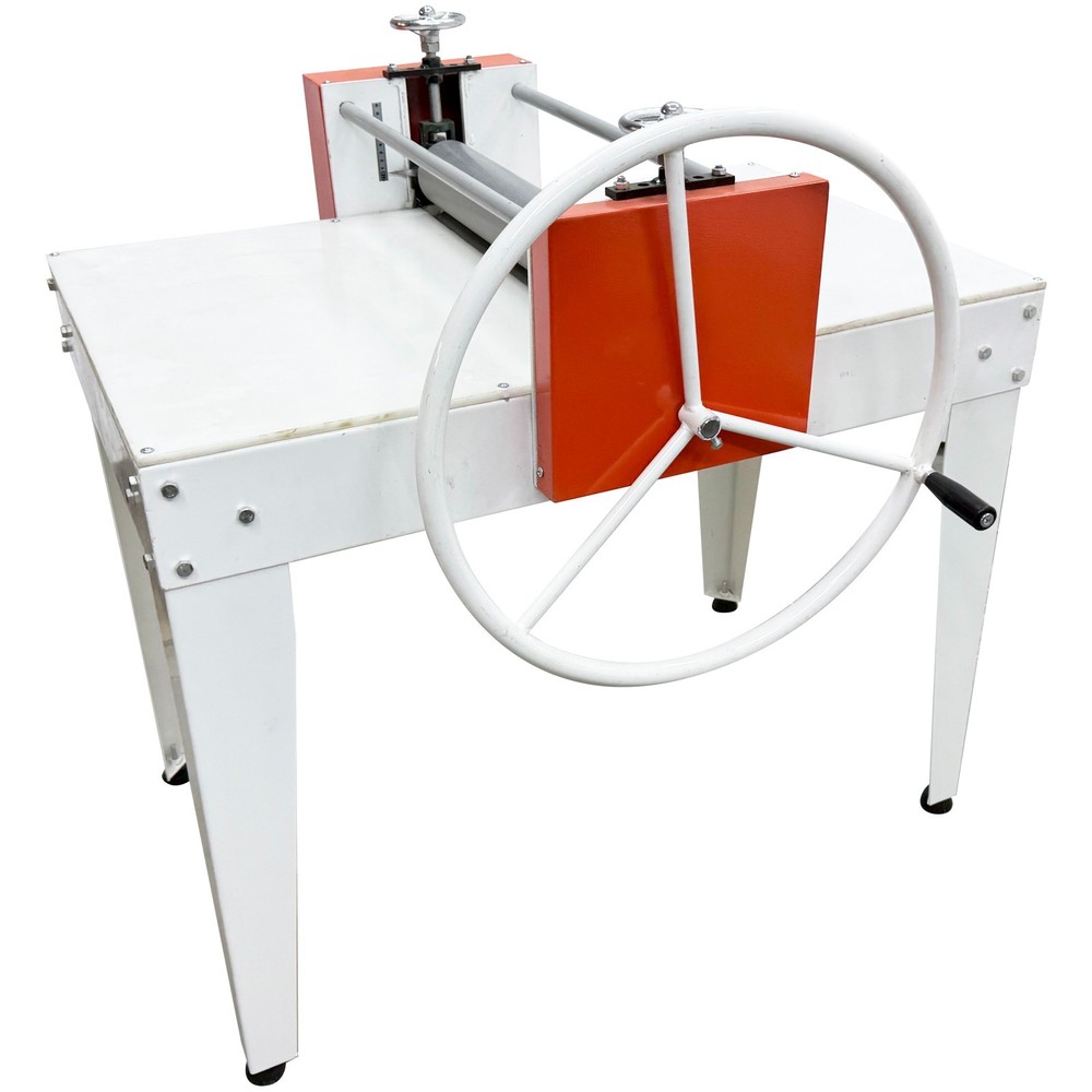 Dual Roller Ceramic Clay Slab Roller Machine with Large Handwheel & Scale Ruler